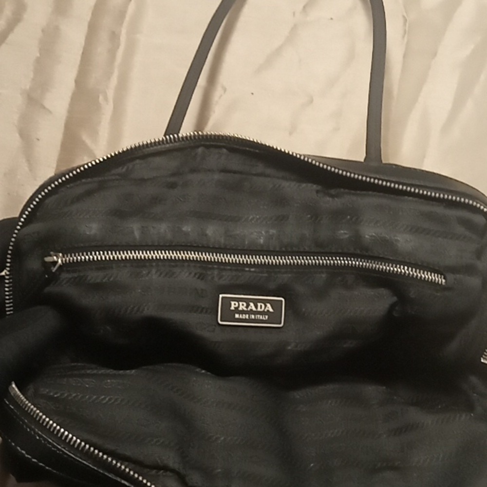 Prada Black Briefcase With Structured Design - image 7